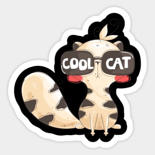 Cool Cat Sticker